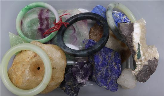 A quantity of stones and minerals